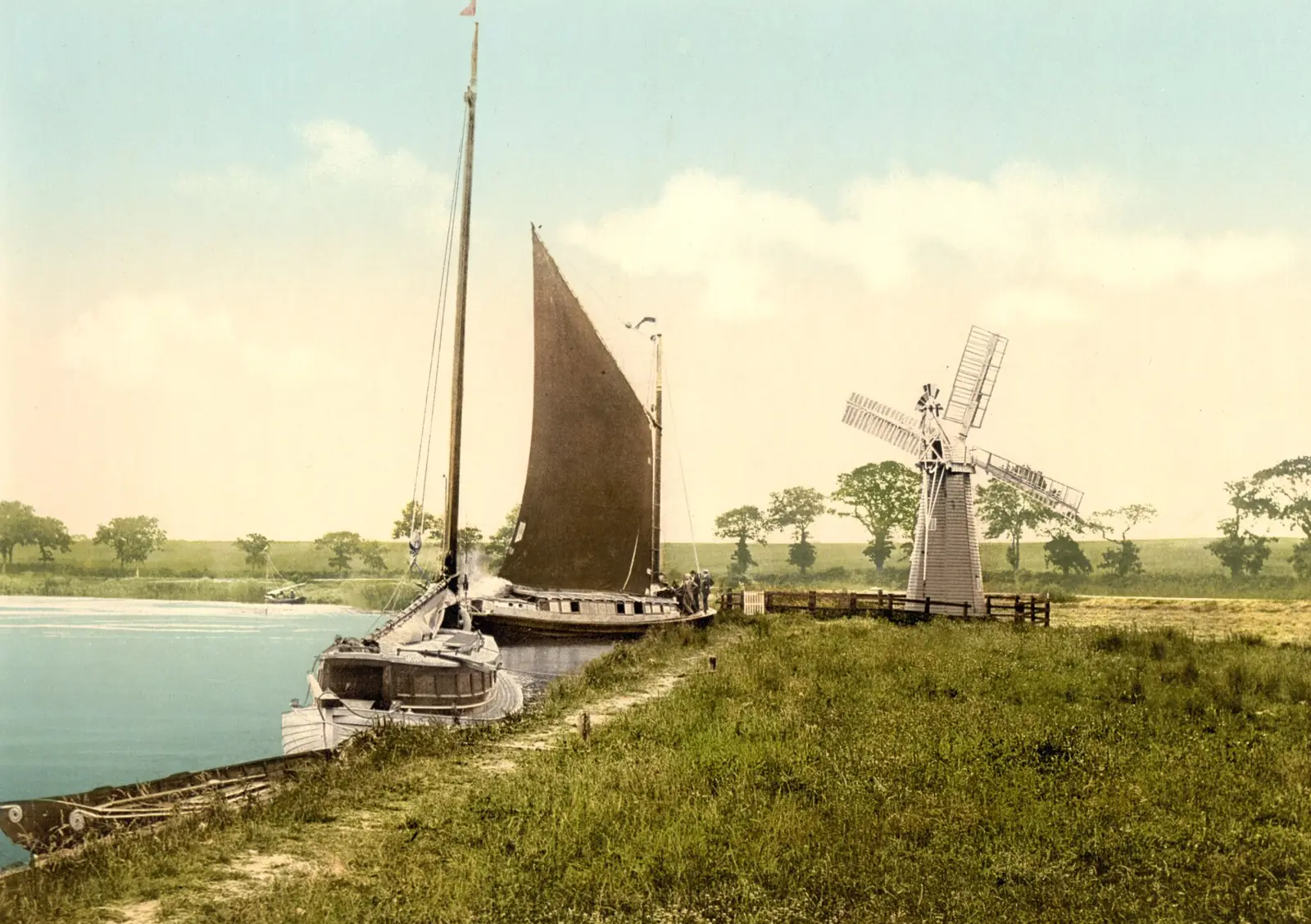 The mill at Horning, Norfolk, around 1895